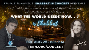 burt bacharach shabbat in concert outdoor themed